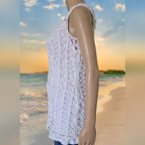 Anna Kosturova Crochet Dream Catcher Swim Cover White S - Picture 6 of 16